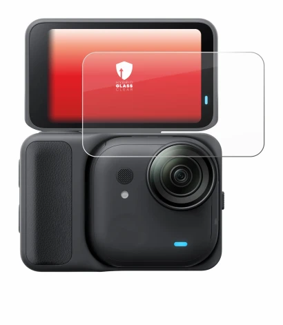 Abbildung des Geräts Insta360 Go Ultra mit einer Vielzahl des Displayschutzes.