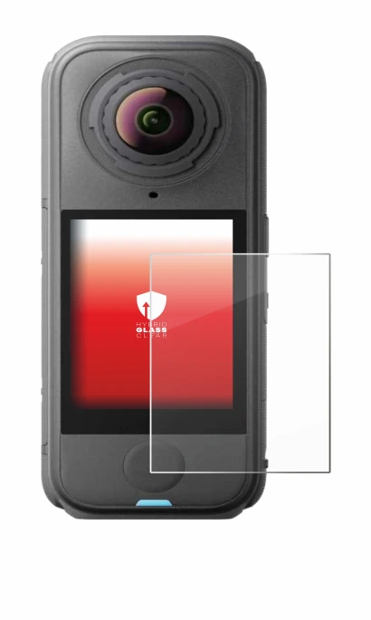 Abbildung des Geräts Insta360 X4 Air mit einer Vielzahl des Displayschutzes.