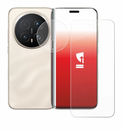 Abbildung des Geräts Honor Magic 8 Pro (Display+Kamera) mit einer Vielzahl des Displayschutzes.