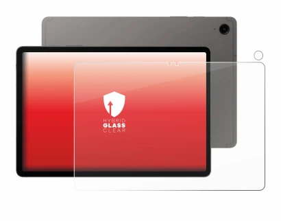 Abbildung des Geräts Samsung Galaxy Tab S9 FE (Display+Kamera) mit einer Vielzahl des Displayschutzes.