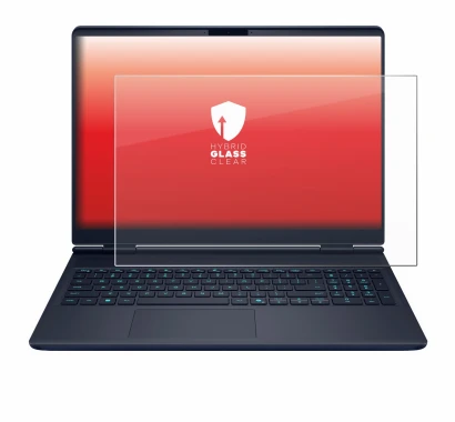 Abbildung des Geräts Dell Alienware 16X mit einer Vielzahl des Displayschutzes.