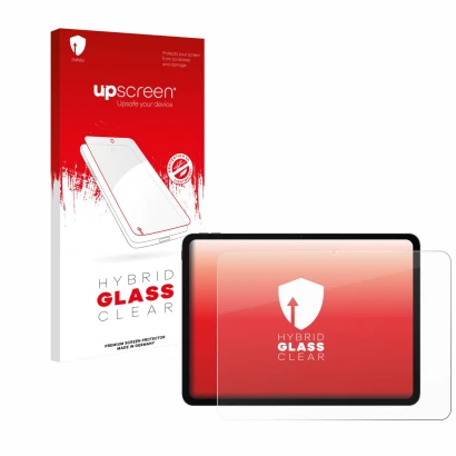 Vorderseite einer Produktverpackung mit dem Markenlogo upscreen. Daneben ist das Gerät OnePlus Pad Go 2 mit dem zugehörigen Di