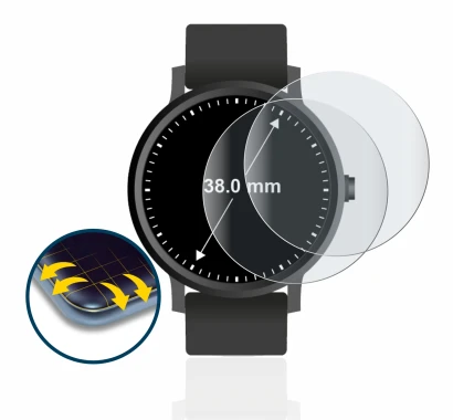 Abbildung des Geräts Armbanduhren (Kreisrund, ø: 38 mm) mit einer Vielzahl des Displayschutzes.