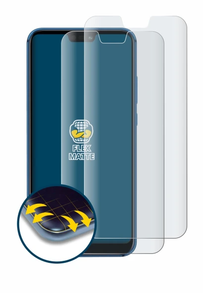 Abbildung des Geräts Huawei P20 lite 2018 mit einer Vielzahl des Displayschutzes.