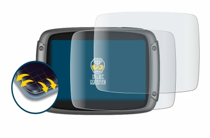 Abbildung des Geräts TomTom Rider 550 mit einer Vielzahl des Displayschutzes.