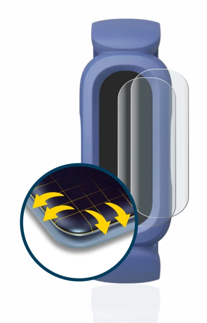 Abbildung des Geräts Fitbit Ace 3 mit einer Vielzahl des Displayschutzes.