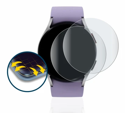 Abbildung des Geräts Samsung Galaxy Watch 5 (40mm) mit einer Vielzahl des Displayschutzes.