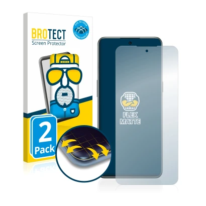 Vorderseite einer Produktverpackung mit dem Markenlogo BROTECT. Daneben ist das Gerät OnePlus 10T 5G mit dem zugehörigen Displ