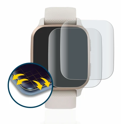 Abbildung des Geräts Garmin Venu Sq 2 Music mit einer Vielzahl des Displayschutzes.