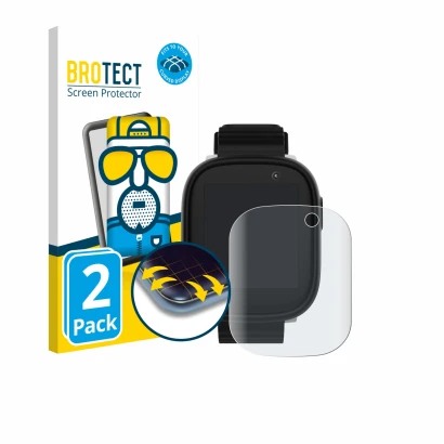 Vorderseite einer Produktverpackung mit dem Markenlogo BROTECT. Daneben ist das Gerät Xplora X6 Play 2022 (1. Generation) mit 