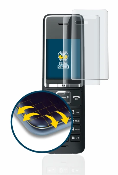 Abbildung des Geräts Gigaset COMFORT 550 mit einer Vielzahl des Displayschutzes.