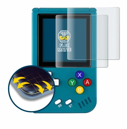 Abbildung des Geräts Anbernic RG Nano mit einer Vielzahl des Displayschutzes.