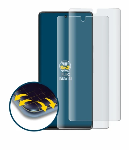 Abbildung des Geräts Google Pixel 6 Pro (case-friendly) mit einer Vielzahl des Displayschutzes.