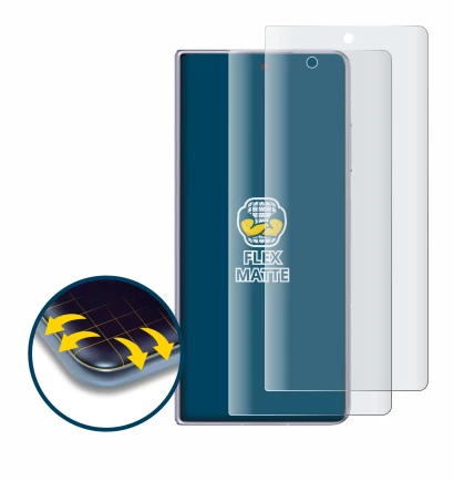 Abbildung des Geräts Honor Magic V2 mit einer Vielzahl des Displayschutzes.