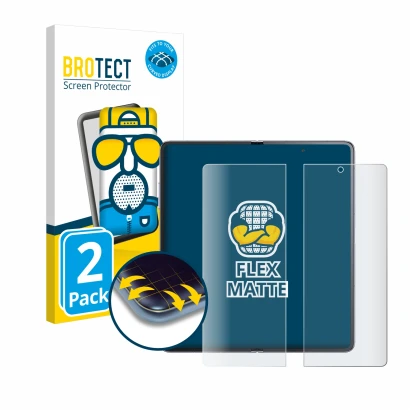 Vorderseite einer Produktverpackung mit dem Markenlogo BROTECT. Daneben ist das Gerät Honor Magic V2 (Inneres Display) mit dem