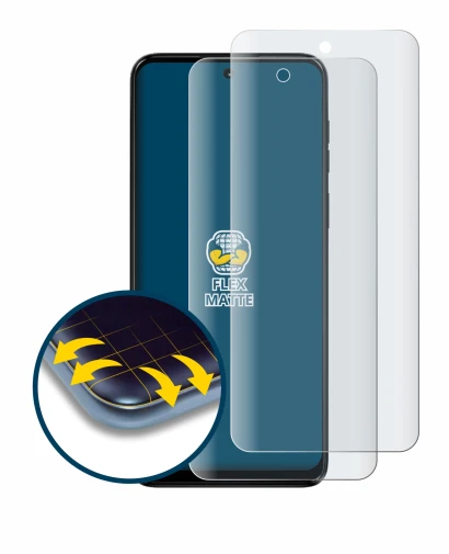 Abbildung des Geräts Motorola Moto G14 mit einer Vielzahl des Displayschutzes.