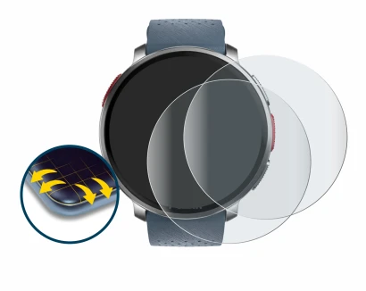 Abbildung des Geräts Polar Vantage V3 mit einer Vielzahl des Displayschutzes.