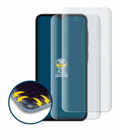 Abbildung des Geräts Samsung Galaxy A35 5G mit einer Vielzahl des Displayschutzes.