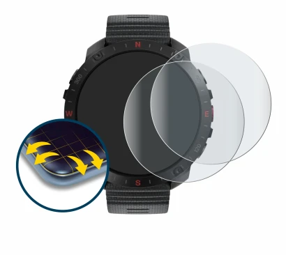 Abbildung des Geräts Polar Grit X2 Pro mit einer Vielzahl des Displayschutzes.