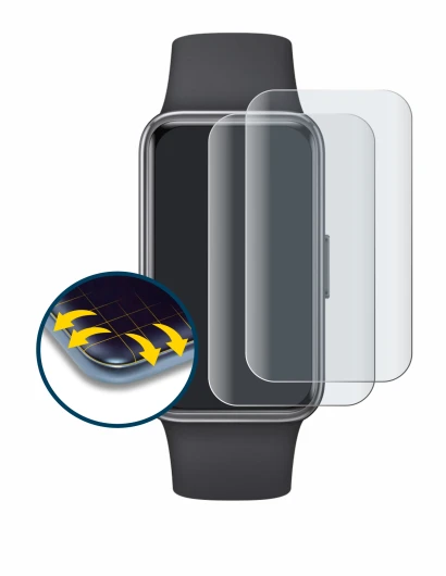 Abbildung des Geräts Huawei Band 9 mit einer Vielzahl des Displayschutzes.