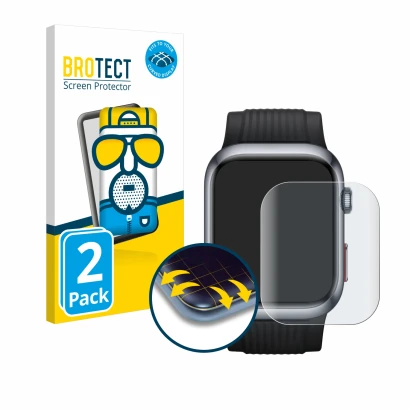 Vorderseite einer Produktverpackung mit dem Markenlogo BROTECT. Daneben ist das Gerät Huawei Watch D2 mit dem zugehörigen Disp