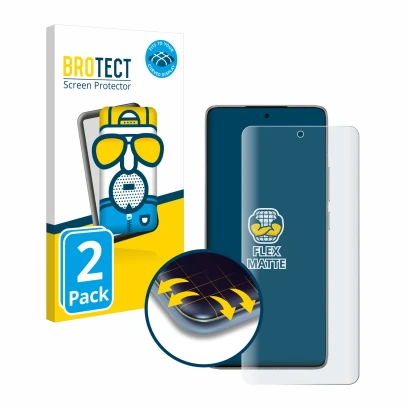 Vorderseite einer Produktverpackung mit dem Markenlogo BROTECT. Daneben ist das Gerät Xiaomi 14T mit dem zugehörigen Displaysc