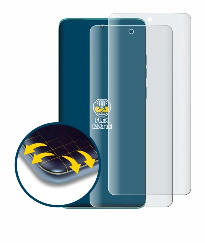 Abbildung des Geräts Motorola Edge 60 mit einer Vielzahl des Displayschutzes.