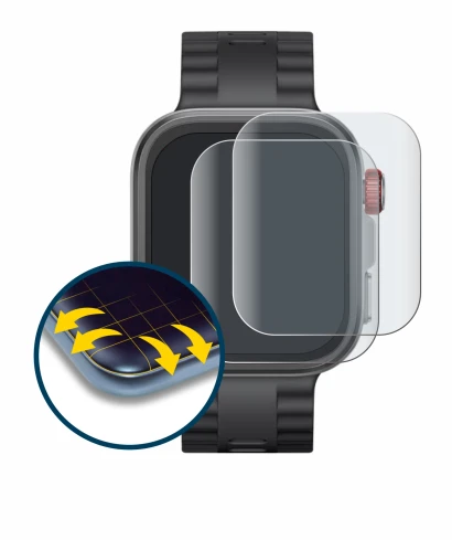 Abbildung des Geräts Huawei Watch Fit 4 Pro mit einer Vielzahl des Displayschutzes.