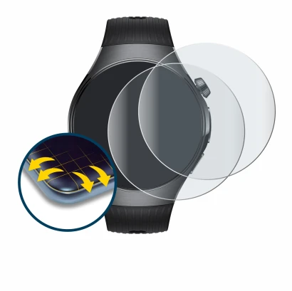 Abbildung des Geräts Huawei Watch 5 (46 mm) mit einer Vielzahl des Displayschutzes.