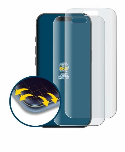 Abbildung des Geräts Apple iPhone 17 Pro mit einer Vielzahl des Displayschutzes.