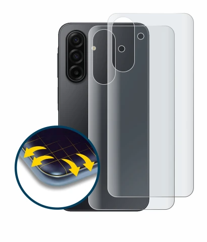 Abbildung des Geräts Samsung Galaxy A17 5G (Rückseite) mit einer Vielzahl des Displayschutzes.