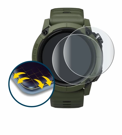 Abbildung des Geräts Coros NOMAD mit einer Vielzahl des Displayschutzes.