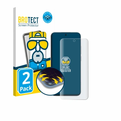 Vorderseite einer Produktverpackung mit dem Markenlogo BROTECT. Daneben ist das Gerät Xiaomi Redmi Note 15 Pro mit dem zugehör