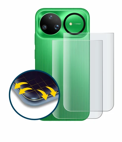 Abbildung des Geräts Huawei Nova 15 Ultra (Rückseite) mit einer Vielzahl des Displayschutzes.