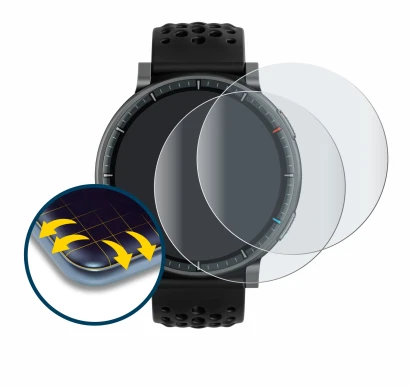 Abbildung des Geräts Amazfit Active Max mit einer Vielzahl des Displayschutzes.