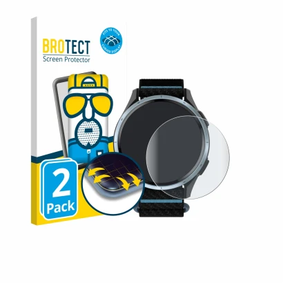 Vorderseite einer Produktverpackung mit dem Markenlogo BROTECT. Daneben ist das Gerät Garmin Approach J1 mit dem zugehörigen D