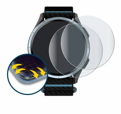 Abbildung des Geräts Garmin Approach J1 mit einer Vielzahl des Displayschutzes.