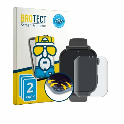 Vorderseite einer Produktverpackung mit dem Markenlogo BROTECT. Daneben ist das Gerät Pthtechus A22 mit dem zugehörigen Displa
