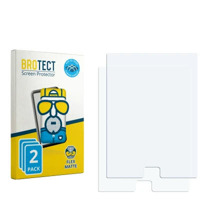 Vorderseite einer Produktverpackung mit dem Markenlogo BROTECT. Daneben ist der zugehörige Displayschutz.
