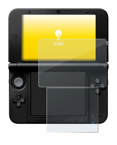 Abbildung des Geräts Nintendo 3DS XL SPM7800 mit einer Vielzahl des Displayschutzes.