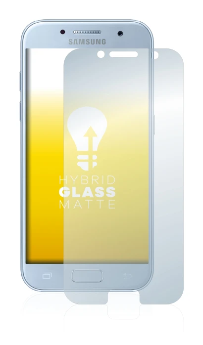 Abbildung des Geräts Samsung Galaxy A5 2017 mit einer Vielzahl des Displayschutzes.