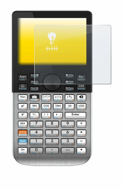 Abbildung des Geräts HP Prime mit einer Vielzahl des Displayschutzes.