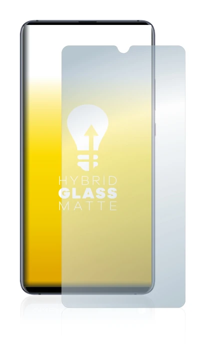 Abbildung des Geräts Huawei Mate 20 X mit einer Vielzahl des Displayschutzes.
