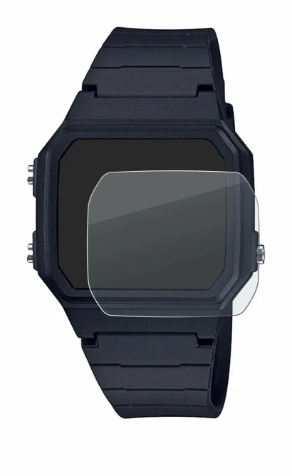 Abbildung des Geräts Casio Unisex F-91W mit einer Vielzahl des Displayschutzes.