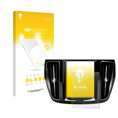 Vorderseite einer Produktverpackung mit dem Markenlogo upscreen. Daneben ist das Gerät Volvo V60 Sensus Connect 2019-2020 mit 