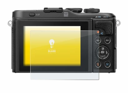 Abbildung des Geräts Olympus PEN E-PL10 mit einer Vielzahl des Displayschutzes.