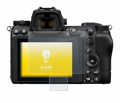 Abbildung des Geräts Nikon Z 6 II mit einer Vielzahl des Displayschutzes.