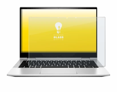Abbildung des Geräts HP EliteBook x360 830 G8 mit einer Vielzahl des Displayschutzes.