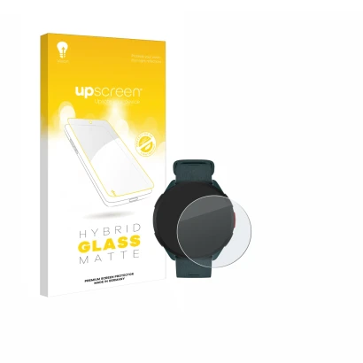 Vorderseite einer Produktverpackung mit dem Markenlogo upscreen. Daneben ist das Gerät Polar Pacer mit dem zugehörigen Display