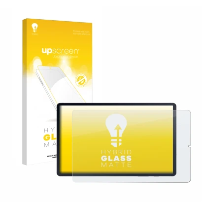 Vorderseite einer Produktverpackung mit dem Markenlogo upscreen. Daneben ist das Gerät Samsung Galaxy Tab S6 Lite WiFi 2022 mi